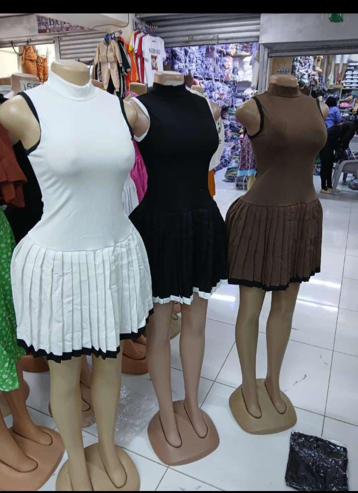 short pleated dresses
